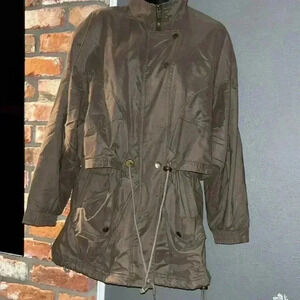 Vintage AEROS Green Parachute Jacket Size S Utility Windbreaker 80s Neutral EUC